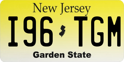 NJ license plate I96TGM