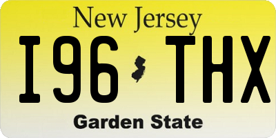 NJ license plate I96THX