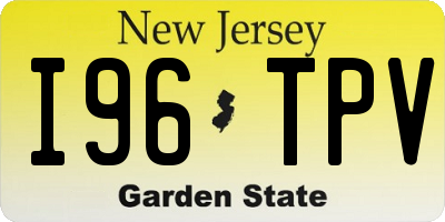 NJ license plate I96TPV