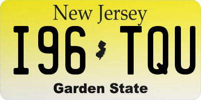NJ license plate I96TQU