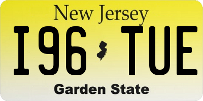 NJ license plate I96TUE