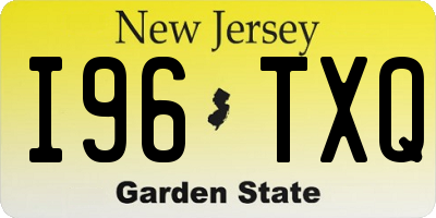 NJ license plate I96TXQ