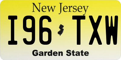 NJ license plate I96TXW