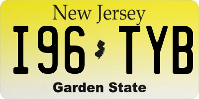 NJ license plate I96TYB