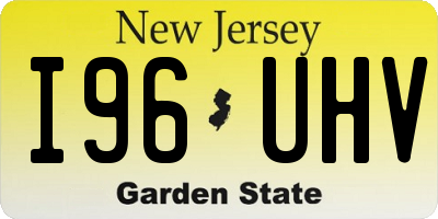 NJ license plate I96UHV