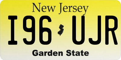 NJ license plate I96UJR