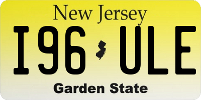 NJ license plate I96ULE