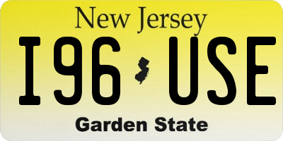 NJ license plate I96USE