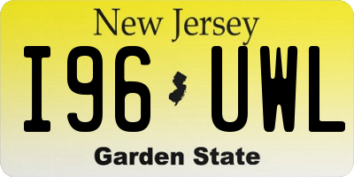 NJ license plate I96UWL