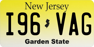 NJ license plate I96VAG