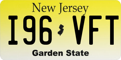 NJ license plate I96VFT