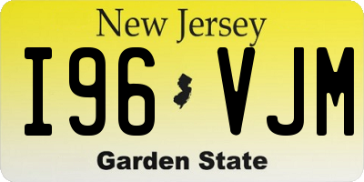 NJ license plate I96VJM