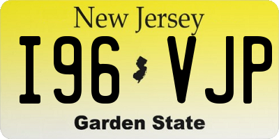 NJ license plate I96VJP