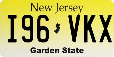 NJ license plate I96VKX
