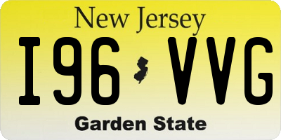 NJ license plate I96VVG