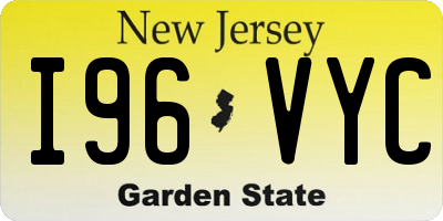 NJ license plate I96VYC