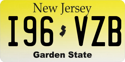 NJ license plate I96VZB