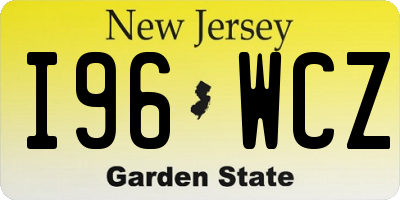 NJ license plate I96WCZ