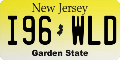 NJ license plate I96WLD