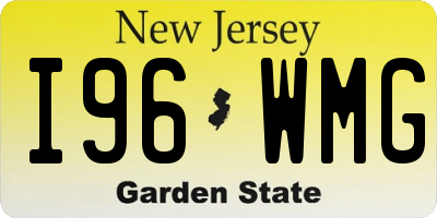 NJ license plate I96WMG