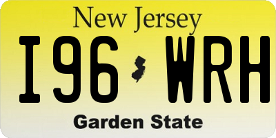 NJ license plate I96WRH