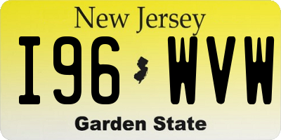 NJ license plate I96WVW