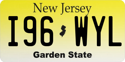 NJ license plate I96WYL