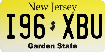 NJ license plate I96XBU