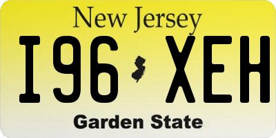 NJ license plate I96XEH