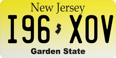 NJ license plate I96XOV