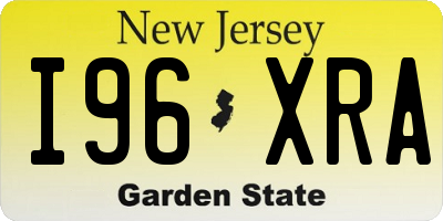 NJ license plate I96XRA