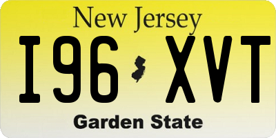 NJ license plate I96XVT