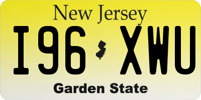 NJ license plate I96XWU