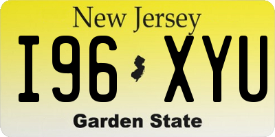 NJ license plate I96XYU