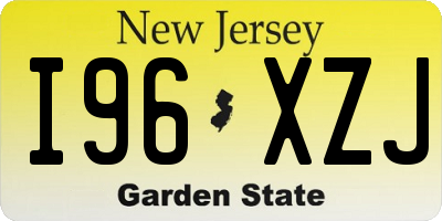 NJ license plate I96XZJ