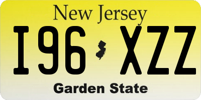 NJ license plate I96XZZ