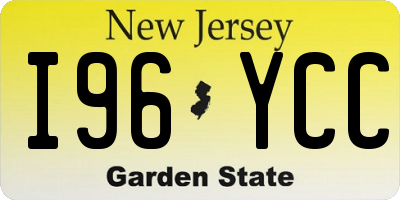 NJ license plate I96YCC