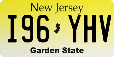 NJ license plate I96YHV