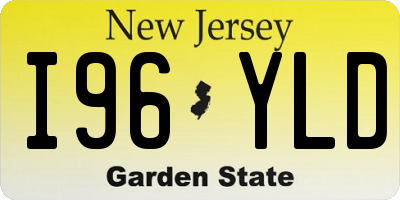 NJ license plate I96YLD
