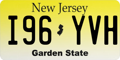 NJ license plate I96YVH