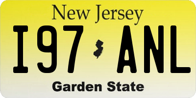NJ license plate I97ANL