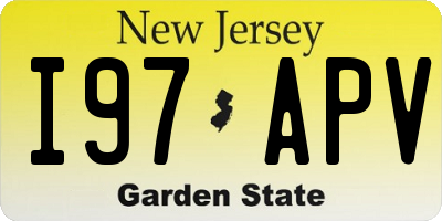 NJ license plate I97APV
