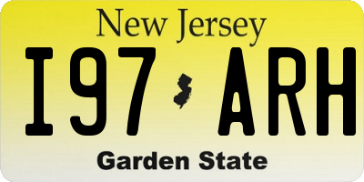 NJ license plate I97ARH