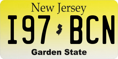 NJ license plate I97BCN