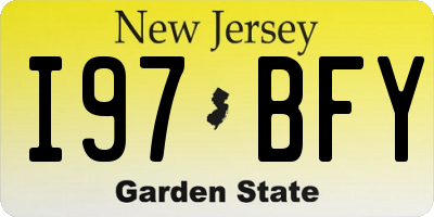NJ license plate I97BFY