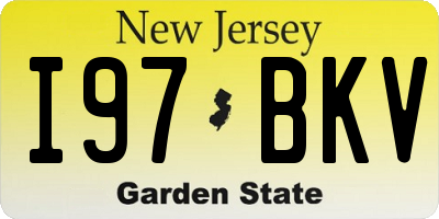 NJ license plate I97BKV