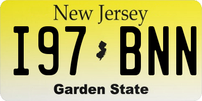 NJ license plate I97BNN