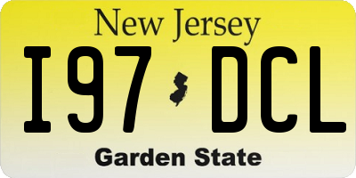 NJ license plate I97DCL