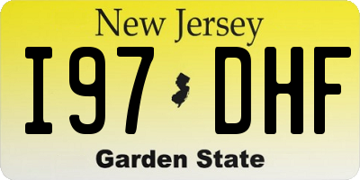 NJ license plate I97DHF