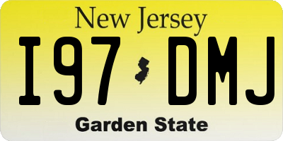 NJ license plate I97DMJ